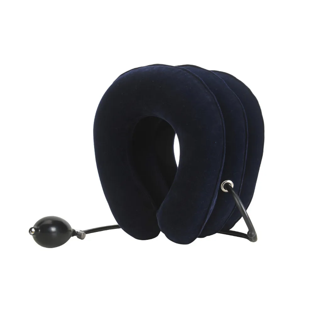 Inflatable Neck Traction Stretcher Support Massage Cervical Spine Pain Relief Orthopedic Pillow Collar Home Medical Tractor