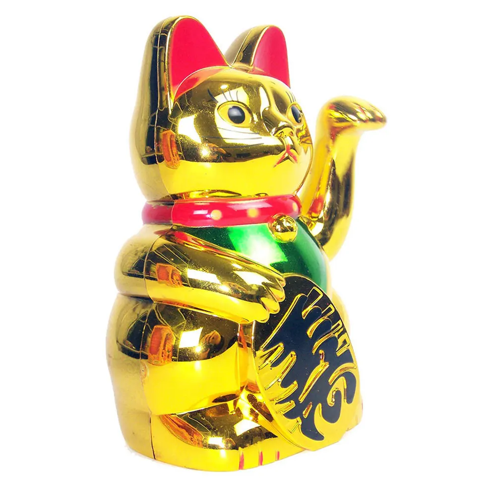 Китайский счастливый кот богатство развевающаяся рука кошка золото Maneki Neko милый дом FengShui Декор Добро пожаловать кошка ремесло искусство магазин украшения отеля