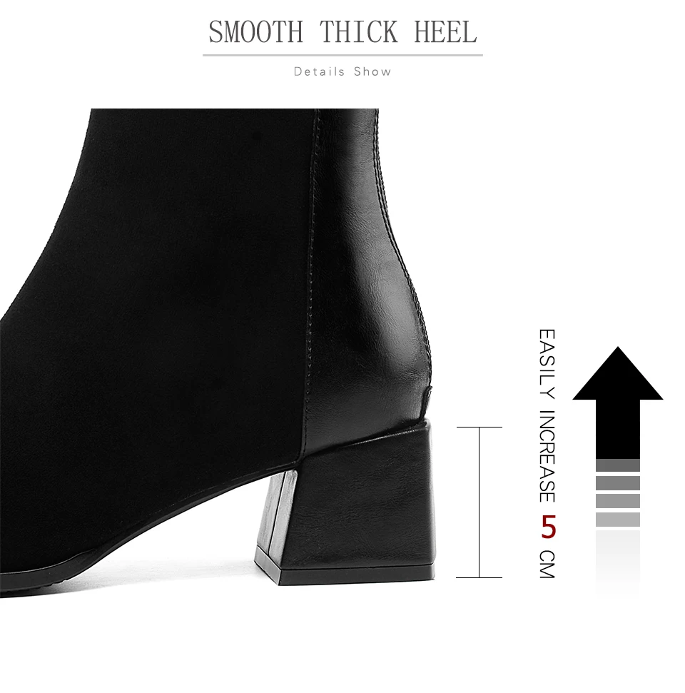 Женские ботильоны на высоком каблуке с круглым носком; коллекция года; сезон осень-зима; простые ботинки на молнии на толстом каблуке