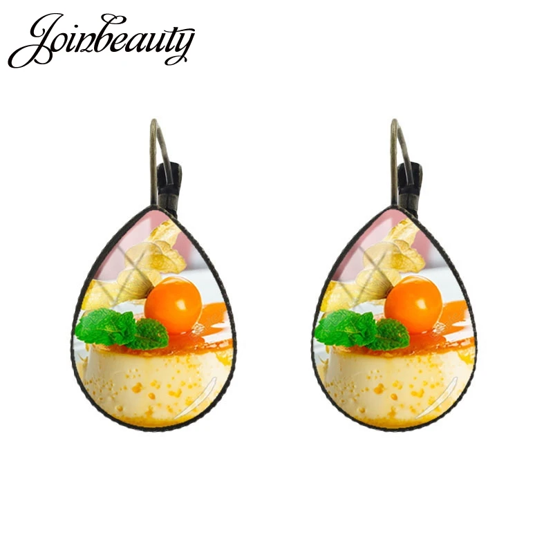 FD105 JOINBEAUTY десерт милый клубничный слой торт узор слеза капля уха клип серьги винтажная Капля воды форма модные ювелирные изделия FD85 - Окраска металла: FD105