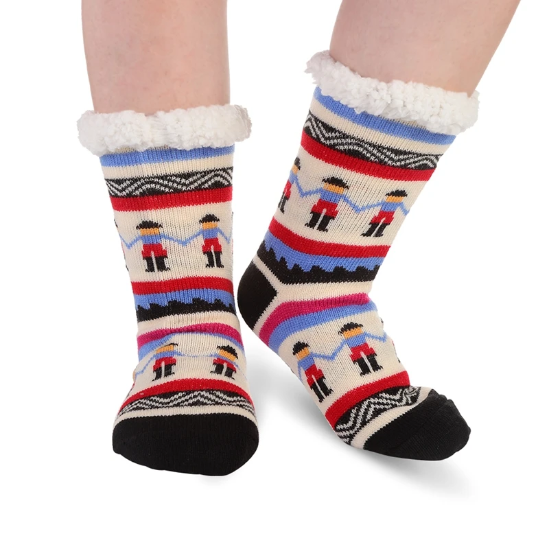 Women's Winter Socks Thick Plush Cotton Socks Warm Non-slip Home Floor Socks Christmas Gifts Cartoon Carpet Socks New