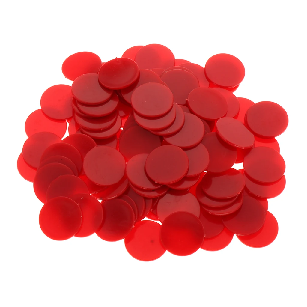 Red 25 мм баррелед Пластиковые монеты бинго казино, фишки для покера чип деньги 100 баррелей баррель самолет безграничные настольные игры - Цвет: Red