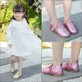 

Girls Leather Shoes Children Princess Soft Casual Shoes Kids 2020 Spring Autumn Dance Shoe Wedding Party Toddler Shoe 680