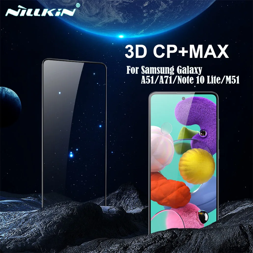 

For Samsung Galaxy A51 A71 5G M51 Note 10 Lite Tempered Glass Full Coverage Screen Protector Nillkin 3D CP+ Max Glass Film 9H