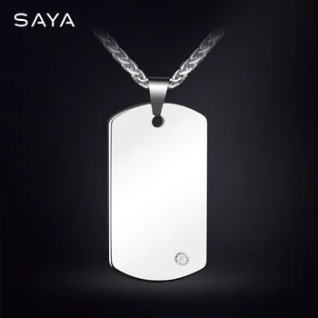 

Tungsten Carbide Pendants Necklaces for Men Women, Free Engraving Letter or Photo, Free Shipping