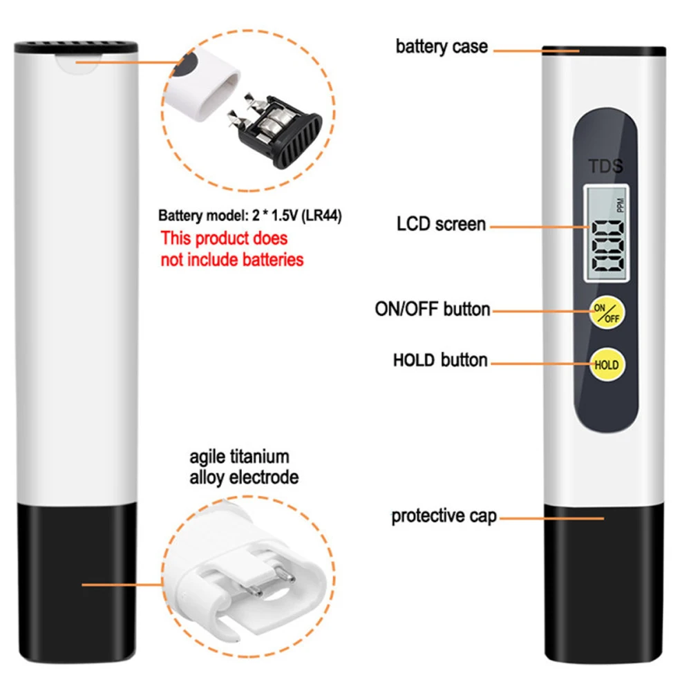 uv meter Digital PH EC TDS Meter Tester Temperature Pen Water Purity PPM Filter Hydroponic for Aquarium Pool Water Monitor oscilloscopes