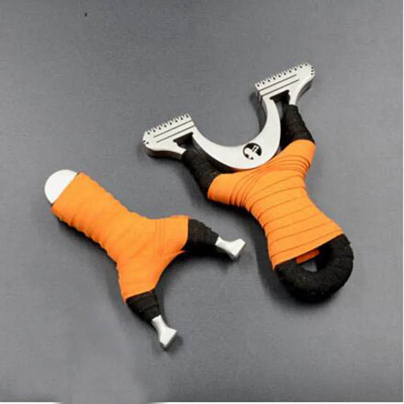

Flat Rubber Band Outdoor Shooting Powerful New Professional Stainless SteelFor Hunting 2 in 1Slingshot Dual-purpose Catapult