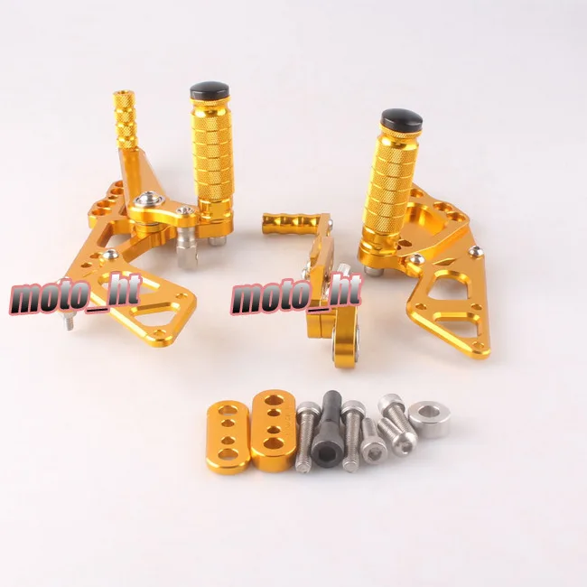 

Adjustable Motorcycle Shift Foot Pegs Rear Set Footrests CNC Rearset Footpegs Kit For Suzuki GSXR 1000 GSXR1000 2009 2010
