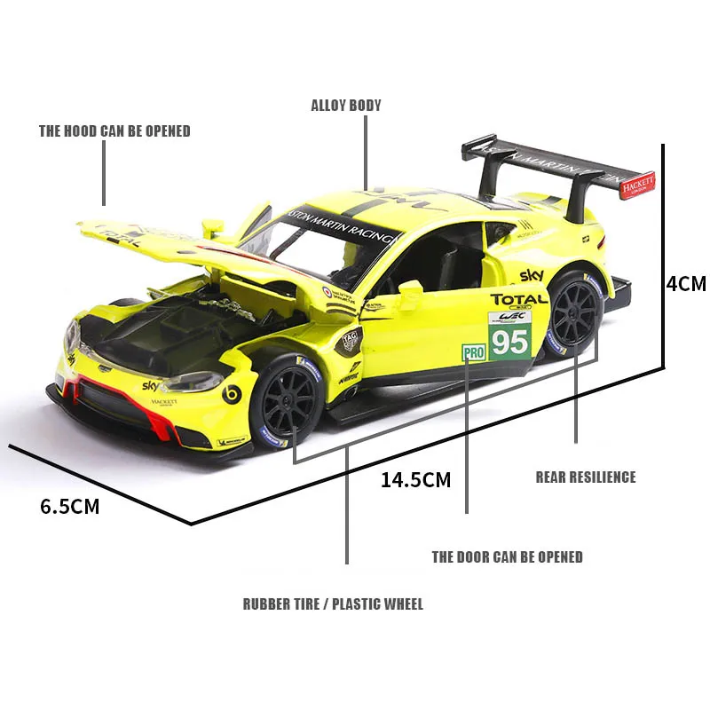 Литая под давлением модель 1/32 Le Mans игрушечная Гоночная машина из металлического сплава, моделирующая вытягивающая машина, игрушки, транспортные средства для детей, подарки для детей