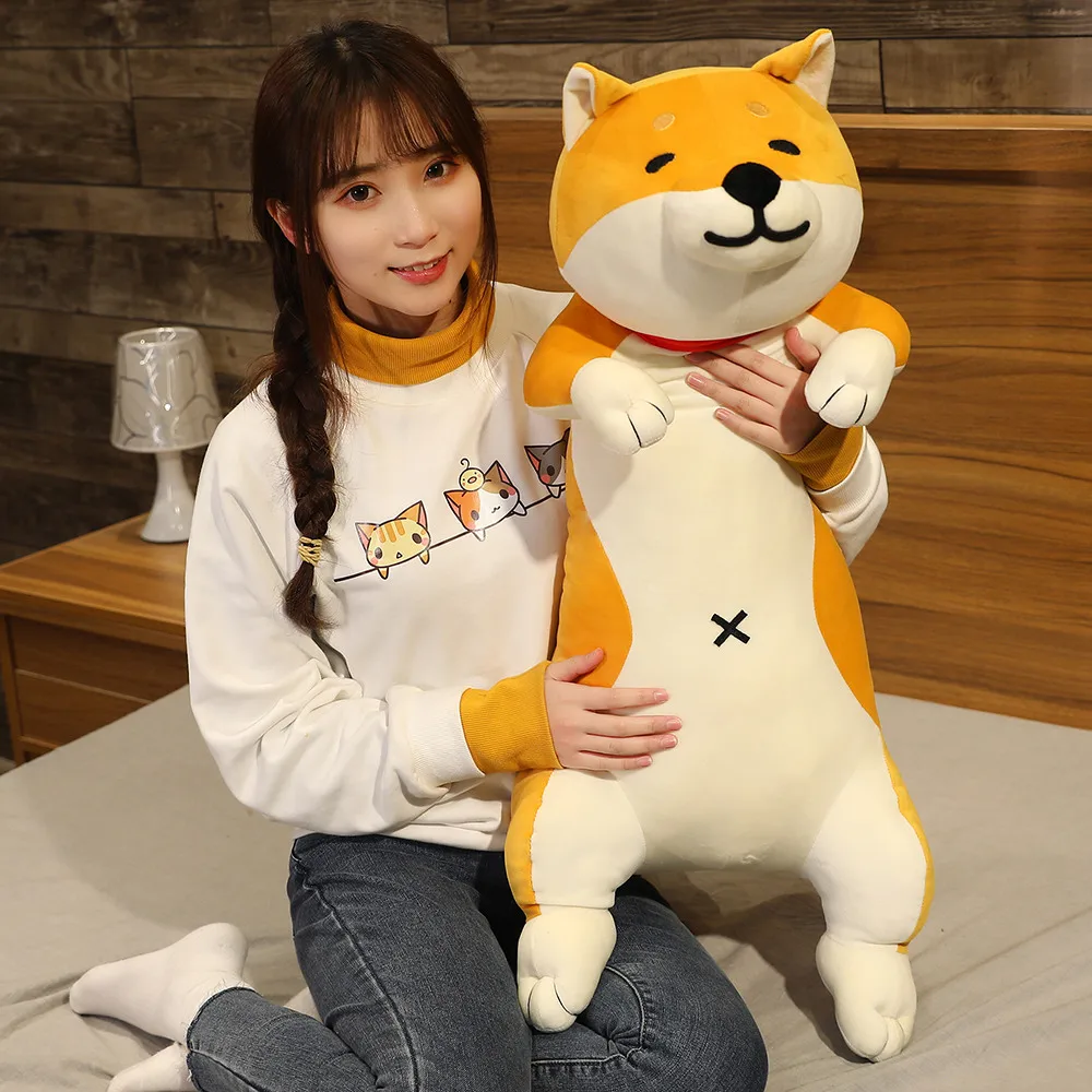 Tanio 60-120cm śliczne pies Shiba Inu i kot pluszowe zabawki