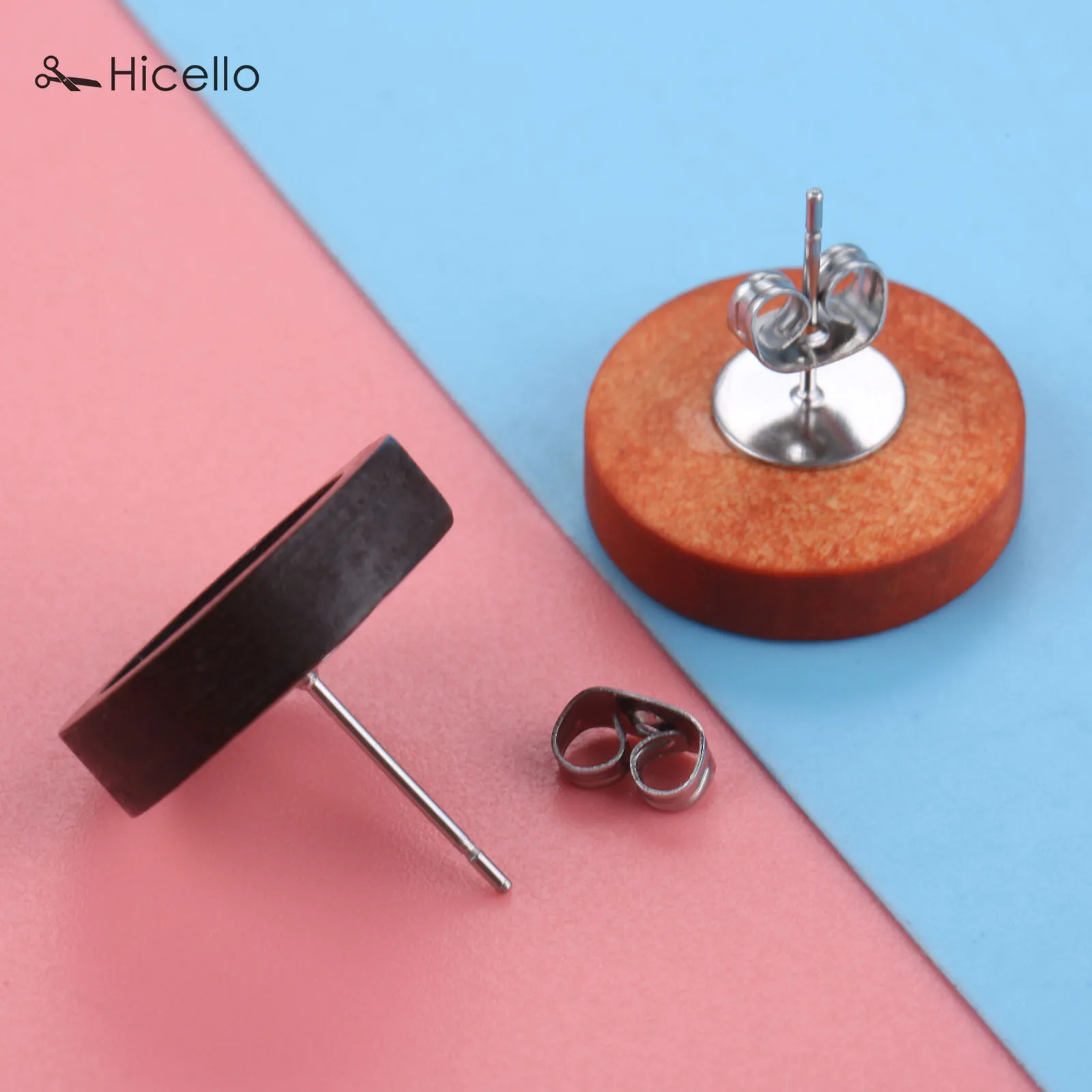 10 шт. DIY серьги крючок круглый кабошон база 12 мм Установка Подвески ручной работы Изготовление ювелирных изделий Дерево Нержавеющая сталь ожерелье