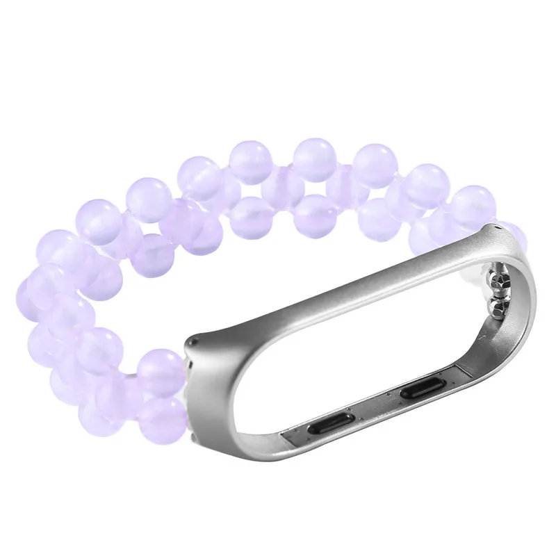 Ремешок для часов для Xiaomi mi Band 3 4 Agate сменные ремешки mi band 4 чехол из нержавеющей стали для Xiao mi 4 умный браслет на запястье - Band Color: Purple
