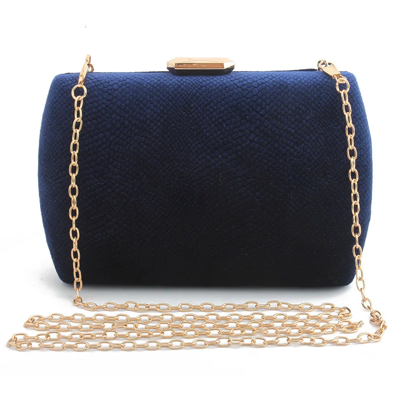 blue Коробка фланелеток сумка для женщин модная вечерняя сумочка клатч Золотые сумки на цепи через плечо женский вечерний роскошный клатч кошелек - Цвет: blue