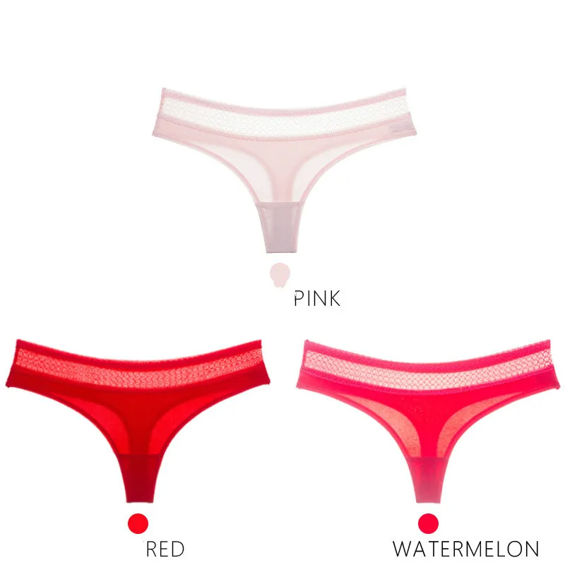 3Pcs Pure Cotton Soft Women's Sexy Lace Panties Thongs G Strings Seamless Underwear Women Panty Briefs Bikini Cotton Crotch - Цвет: Тёмно-синий