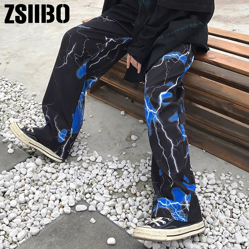Women Pants Harajuku Tie Dye Thunder 