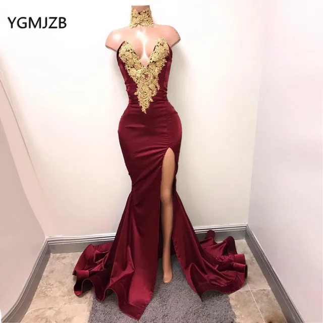 Prom Dresses Long Mermaid 2021 V Neck 