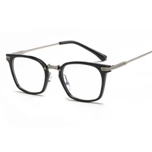 Ретро металлическая полная оправа PC прозрачные линзы унисекс очки Квадратные винтажные очки близорукость очки
