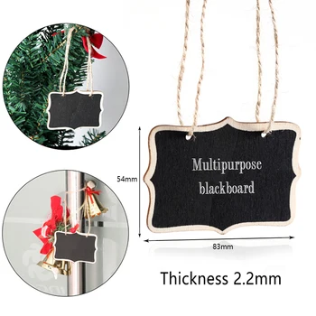 

Fostf​​o 12pcs/lot Mini Blackboard Pendant Christmas Tree Decoration Drape Wooden Small Blackboard Christmas Decoration