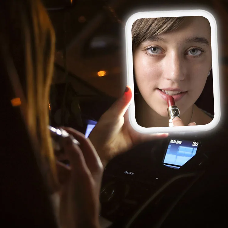 8,5 дюймов светодиодный макияж зеркала сенсорный экран с USB зарядка яркий регулируемый вечерний макияж автомобиль ночной клуб макияж ME1051