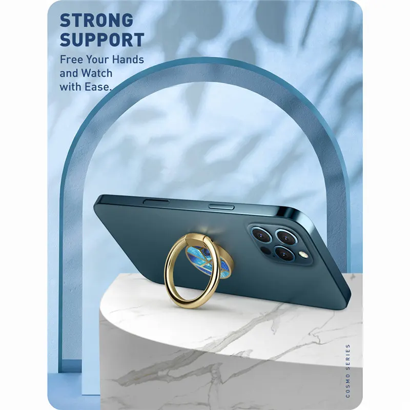 Cell Phone Finger Ring Holder I-BLASON Universal Kick Stand360 Degree Rotation 180 Degree Flip Magnetic Car Mountabl