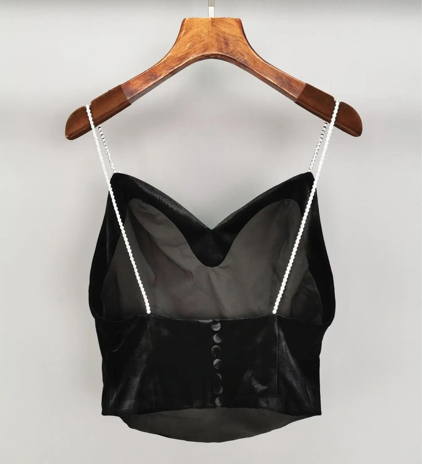 [LIVIVIO] вельветовые сексуальные женские топы с вырезом на спине Camis женская модная одежда