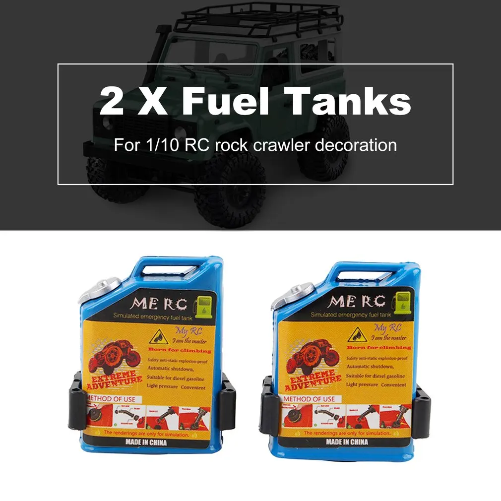 2PCS Plastic Fuel Tank Oil Container Vehicle Accessories Oil Drum Oil Barrel For 1/10 Tamiya D90 Axial Wraith SCX10