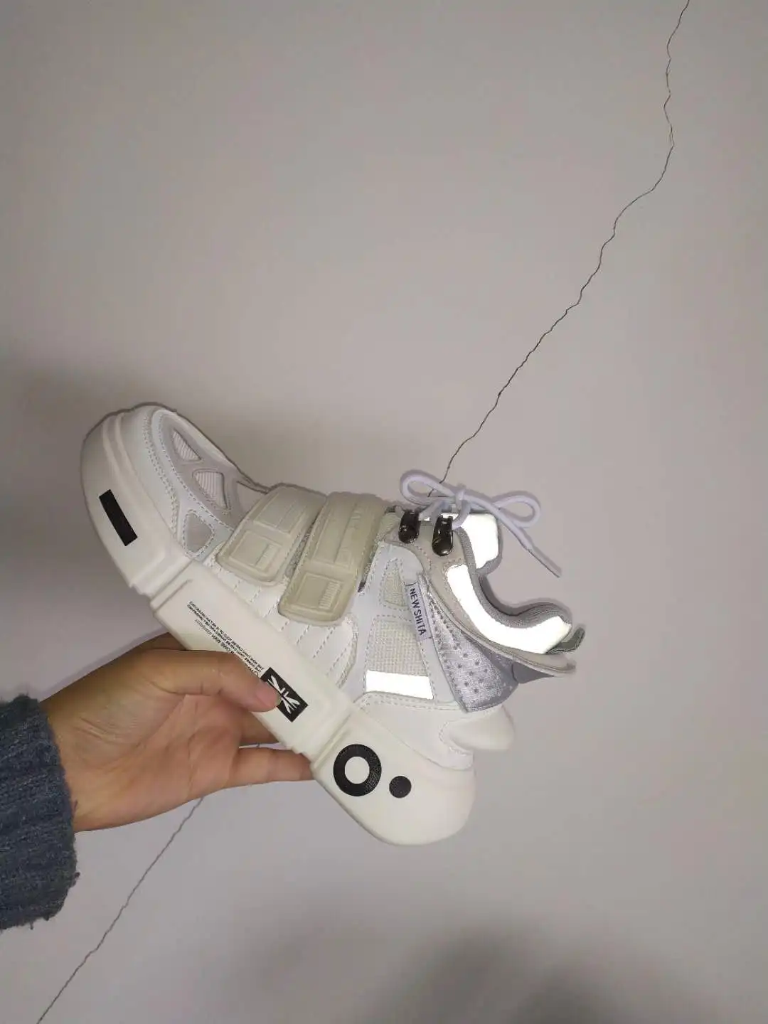 Men Chunky Hip Hop Sneakers Dad High Platform Shoes Off Classic Kanye White Reflective Lighted Sneakers Tenis Masculino#600v2