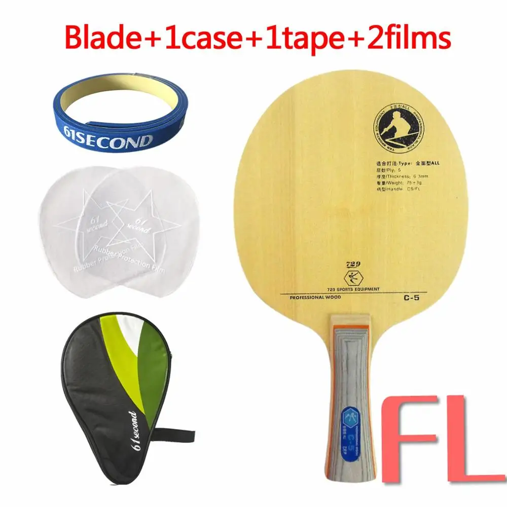 FL with H 1case 729 C-5 дерево Настольный теннис лезвие для PingPong ракетки весло - Цвет: FL with H 1case