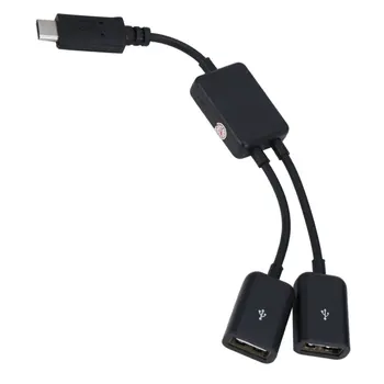 

New Arrival USB 3.1 Type C USB-C to Dual 2 Port Hub Adapter For PC Laptop Tablet Macbook Promotion Drop Shipping Drop Shipping.