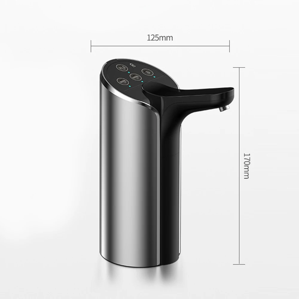 Стерильная портативная электронная бутылка для питьевой воды, насос, usb зарядка, диспенсер для воды, сока, для улицы, дома, универсальный тип 12,5x17 см
