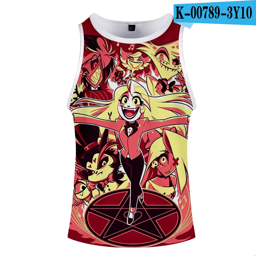 Hazbin, майка для отеля, 3d принт, Hazbin, для отеля, баскетбольная, хипстерская, удобная, летняя, с круглым вырезом, без рукавов, для мужчин/женщин - Цвет: Зеленый