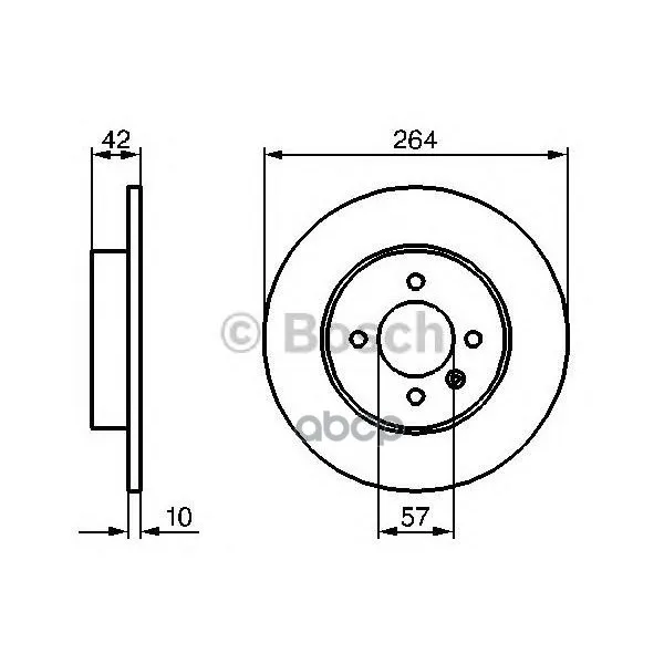 Диск Тормозной Задний Opel Meriva 0986479191 Bosch арт. 0986479191