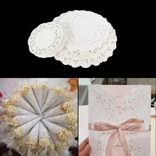Cyuan белые круглые бумажные кружевные салфетки, обертки для конфет, салфетка для торта, одноразовые салфетки для свадьбы, дня рождения, вечеринки, украшения