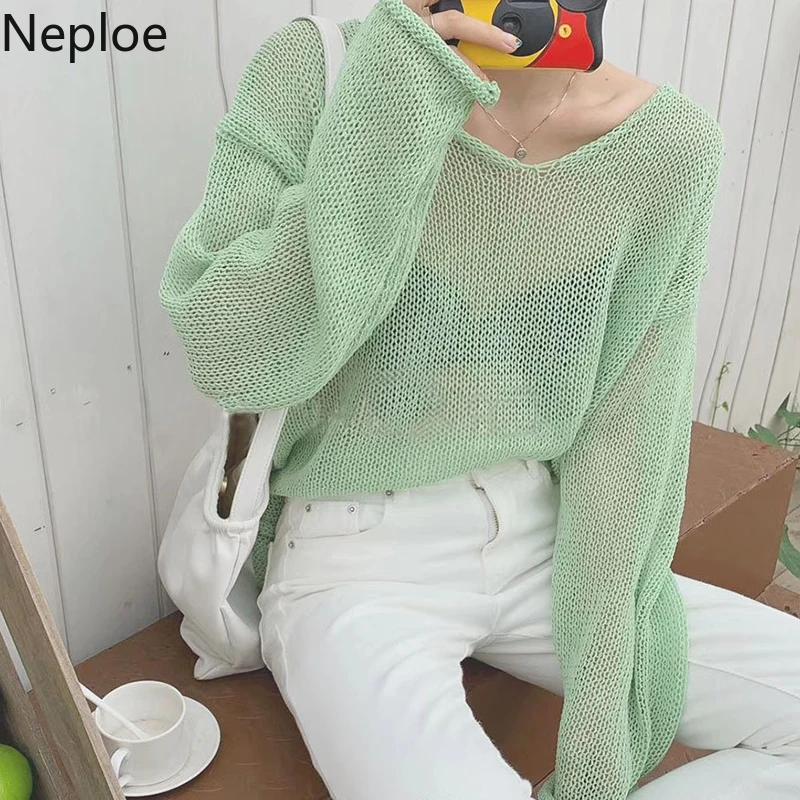 Женские вязаные футболки с круглым вырезом и длинным рукавом модные