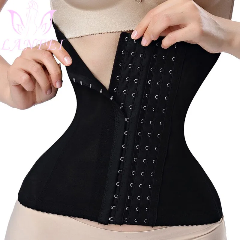 

LANFEI Women Waist Trainer Belt with 6 Hooks Buckle Seamless Body Shaper Slimming Corset Weight Loss Cinchers Modeling Strap