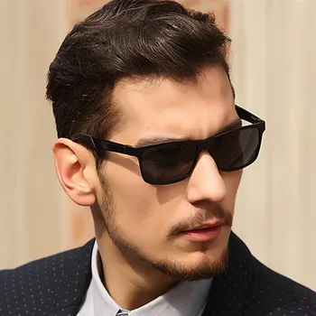 

Vintage Square Polarized Men Sunglasses Anti-Reflective Mirror Plastic Glasses Brands Design Women Fashion Sun Glasses Uv400