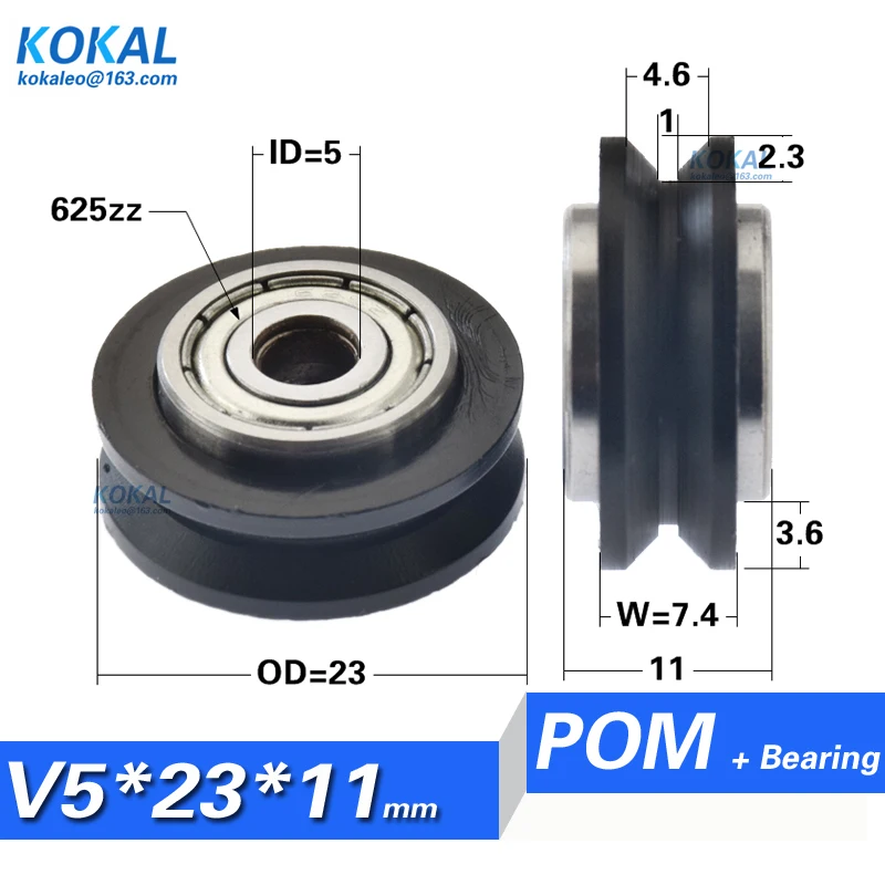 Бесплатная доставка 10 шт. V groove 625zz роликовый подшипник колеса POM caoed 3D принтер тип