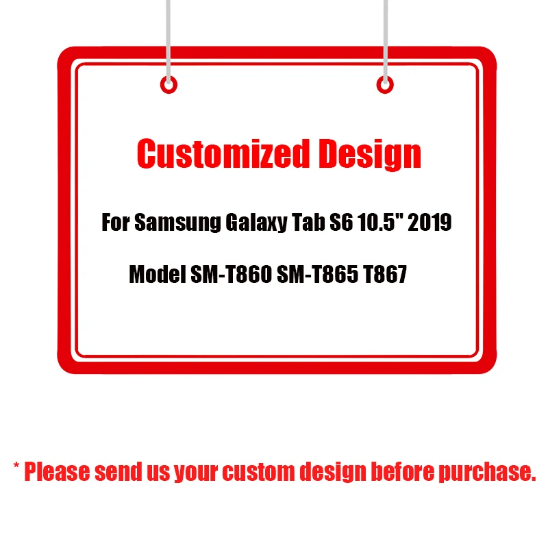 Customized Design Чехол Sanmubaba для samsung Galaxy Tab S6, 10,5 дюймов, тонкий, из искусственной кожи, с откидной крышкой, с подставкой, умный чехол, трехслойный чехол для планшета, SM-T860, SM-T865 - Цвет: Customized Design