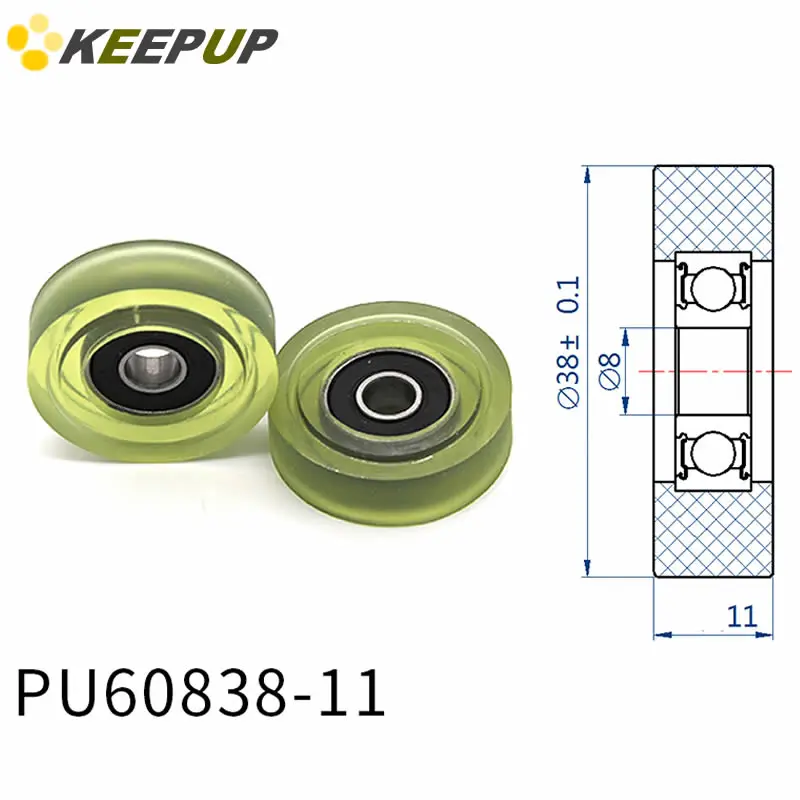 

Диаметр 38 мм, Подшипник Из Полиуретана ПУ, мягкий ролик с резиновым покрытием, ширина 11 мм
