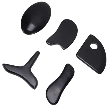 

5pcs Helpful Plate Smooth Small Simple Stone Needle Massager Scrapping Board Massage Tool for Feet Face