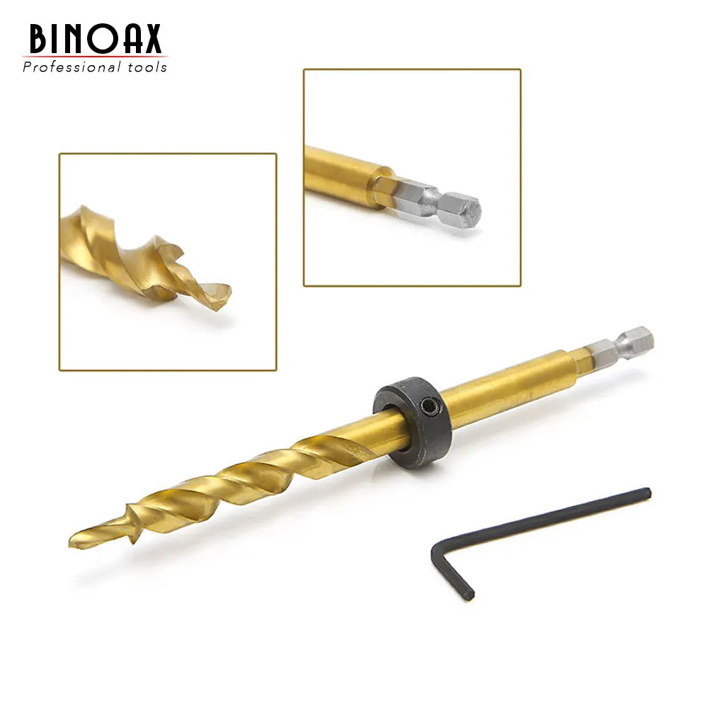 Шестигранное карманное отверстие 3/8 &quotповоротное ступенчатое сверло + стоп