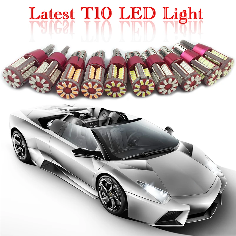 2pcs 57 LED SMD safe High Power Canbus No Error Led W5W T10 Led 5 color For Ford Focus 2