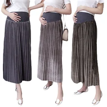 Pleated-Skirt Maternity-Clothing Pregnant-Women And Fashion Sunbaby Velvet Q1219 Autumn