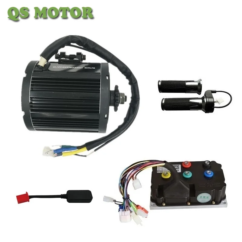 

QS138 90H 4000W Mid-Drive BLDC Motor With 428 Sprocket And Sine Wave Controller For Electric Motorcycle