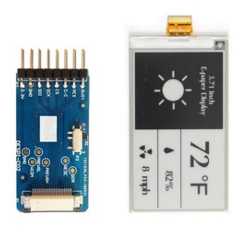 E-Ink 3,71 дюймовый графический ЖК-дисплей 416*240 точечно-матричный SPI Связь 24 pin дисплей экран без сенсорной панели смарт-тег - Цвет: Epaper and DESPI-C02