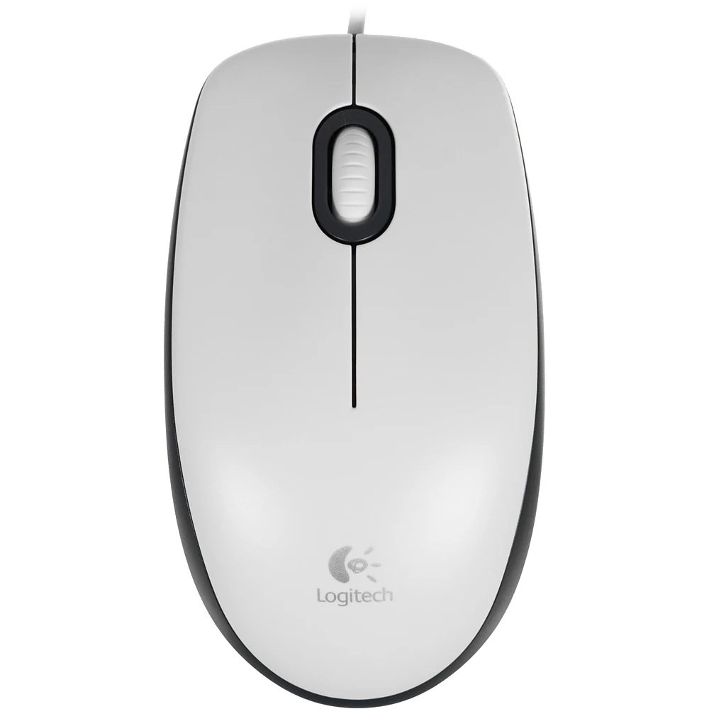 Мышь LOGITECH M100, проводная, USB, белый