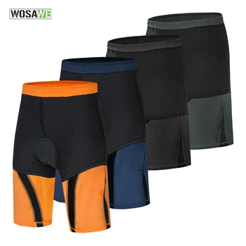 

WOSAWE Upgrade Motorcycle Shorts with non-remove inner Shorts Gel Pad Shockproof MTB Riding Short Pants Loose