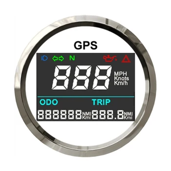 

New 52mm Digital GPS Speedometer LCD Speed Gauge Odometer Adjustable Mileage Trip Counter For Auto Motorcycle Boat 12V 24V