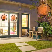 Светодиодный светильник на солнечной батарее, светильник из смолы в виде совы, легко устанавливается, водонепроницаемый подвесной светильник для садовой лужайки