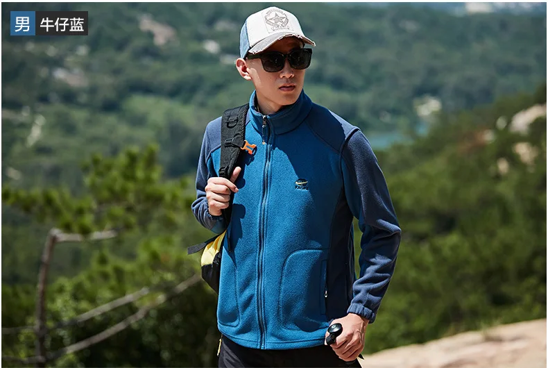 Keith Grams Outdoor Fleece Clothing Men's Fleece Coat Women's Spring And Autumn Thick Polar Fleece Cardigan Tops Raincoat Jacket